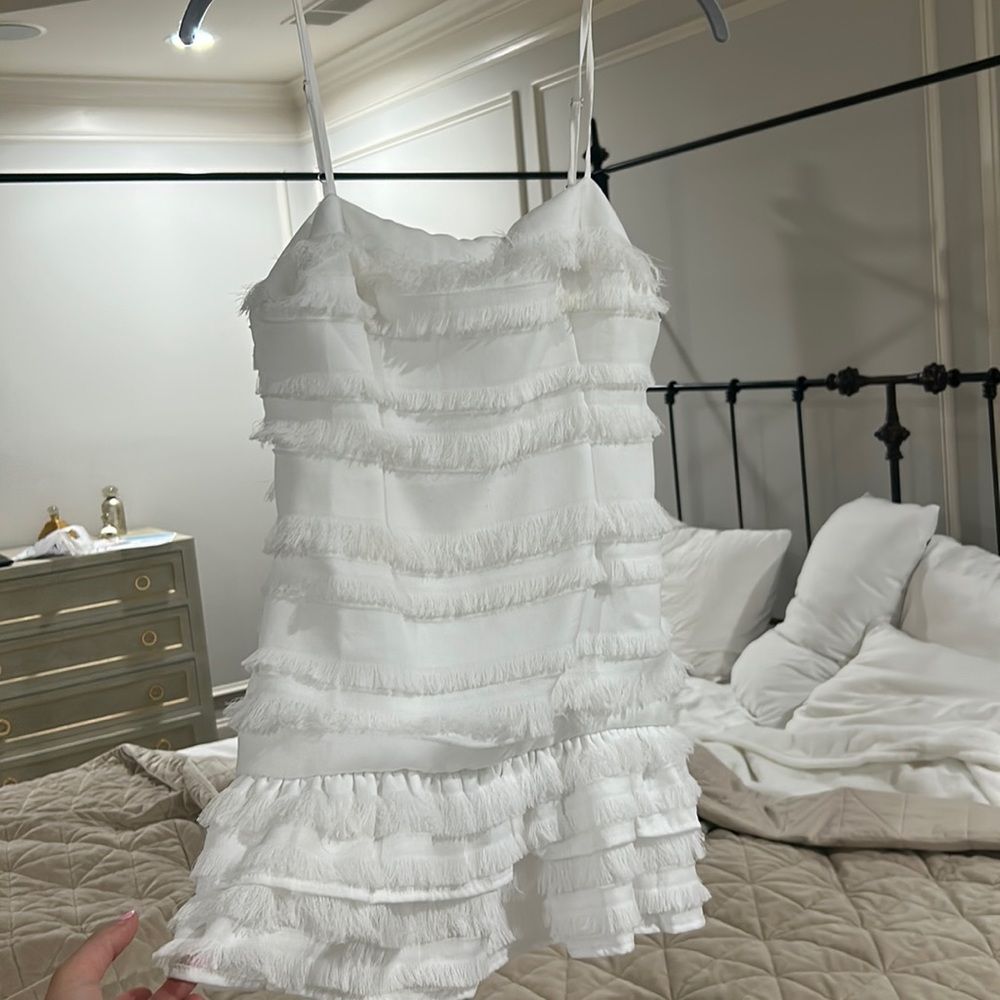 white princess polly ruffle dress